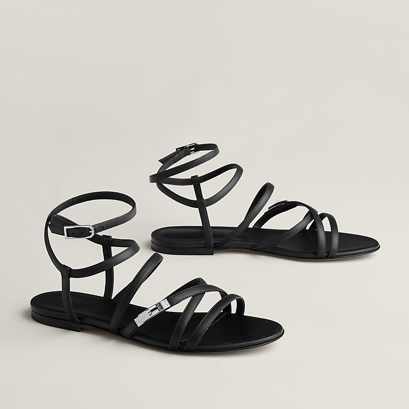 レディース*HERMES* Lullaby ケリーストラップサンダル ブラック lullaby-sandal--252135Z 02-